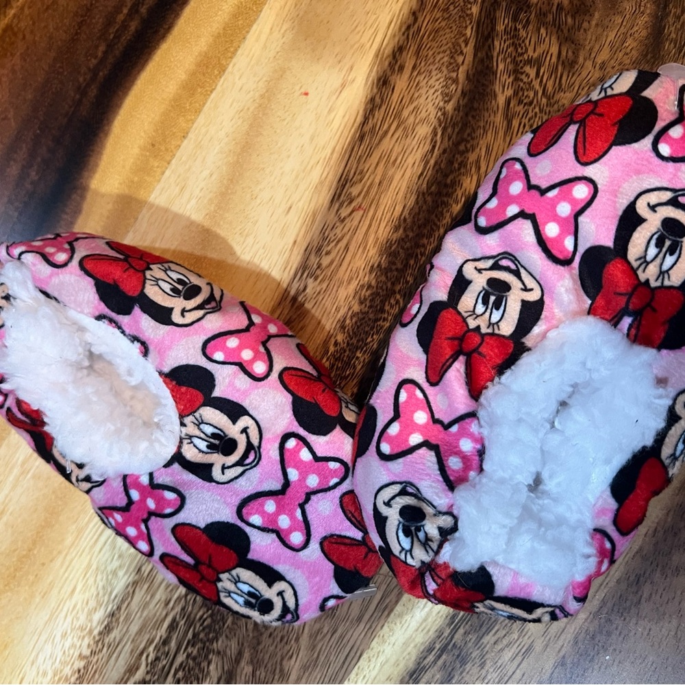 Disney Pink Minnie Mouse Kids Slippers